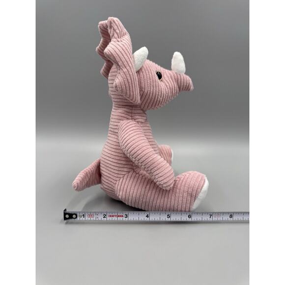 Naturally Kids Pink Plush Triceratops Dinosaur Stuffed Animal No Backpck 8” - Picture 7 of 11